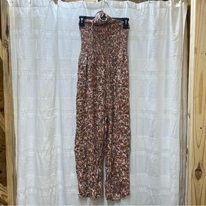 Patrons of Peace Brown Floral Jumpsuit concert or festival